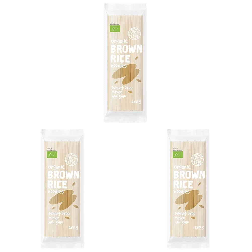 DIET-FOOD Bio Buchweizen Soba Nudeln Lebensmittel Pasta Vegane Glutenfreie Lactosefrei Sojafrei Nudeln für Vegetarian und Veganer 250 Gramm