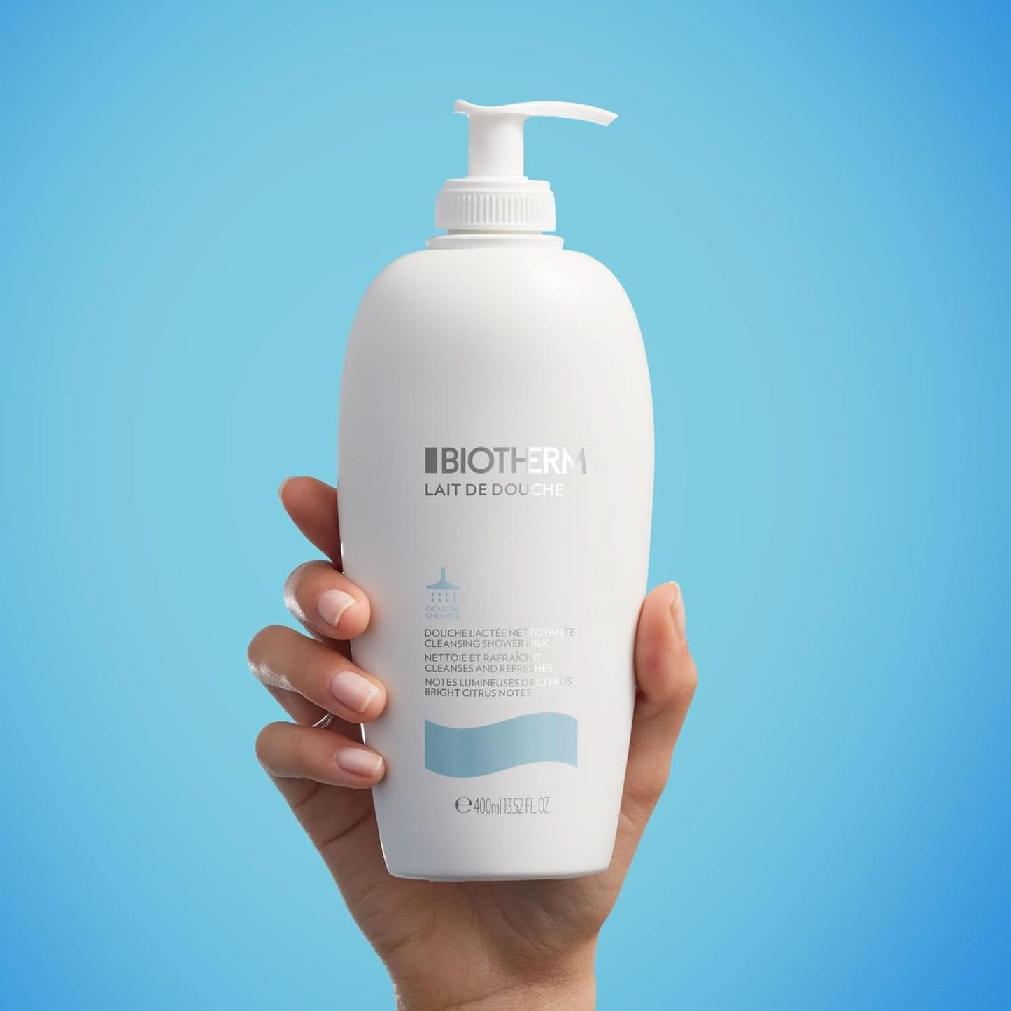 Biotherm, lozione doccia tonificante per un'idratazione intensa e una sensazione di morbidezza sul corpo, 400 ml Doccia e bagno Naty Shop
