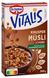 Dr. Oetker Vitalis Classic Crispy Muesli: confezione grande di muesli croccanti per la colazione con uvetta, 1 confezione, 1,5 kg