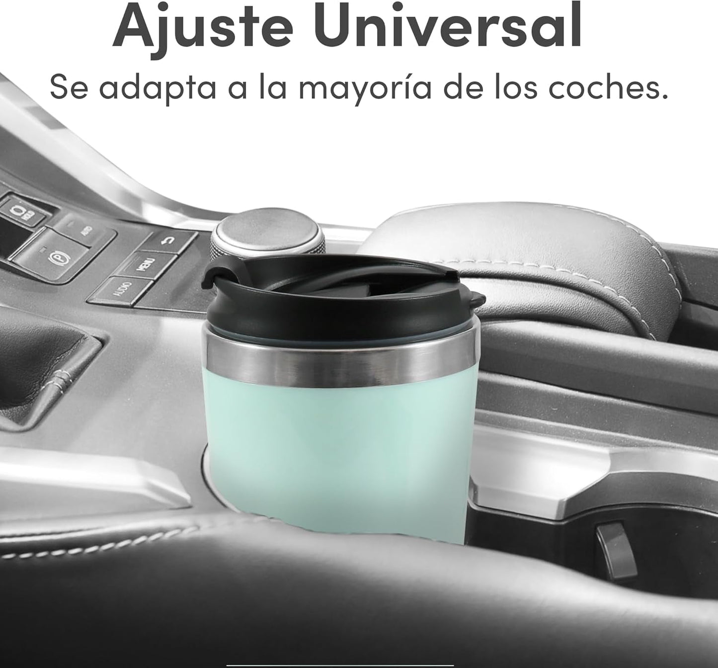 EHC113M# Macchina per caffè espresso compatta con filtro monodose con tazza termica da viaggio in acciaio inossidabile all'interno filtro riutilizzabile per caffè macinato verde menta 400 ml