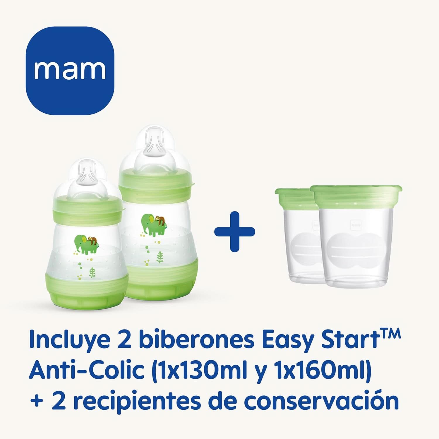 Tiralatte elettrico e manuale MAM 2 in 1, estrazione diretta dal biberon o contenitore di conservazione, stimolazione ed estrazione, display digitale Accessori Alimentazione e Allattamento Bebe Naty Shop