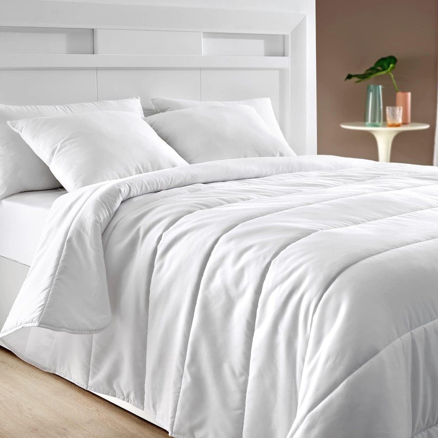 Trapunta Pikolin Home, Fibra, Bianco, Letto 135/140-220 X 220 Cm, 2 Piumini e Trapunte Naty Shop