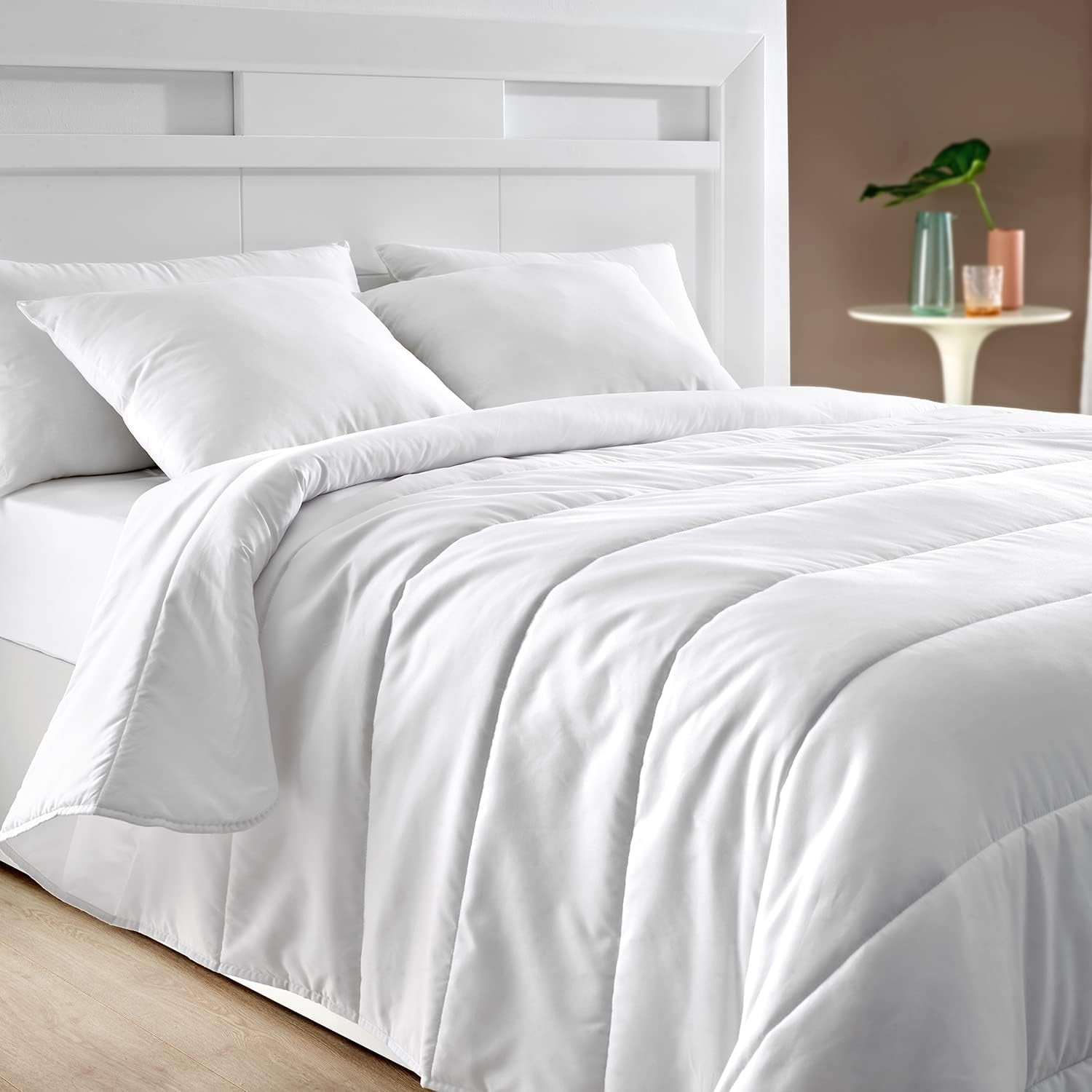 Trapunta Pikolin Home, Fibra, Bianco, Letto 135/140-220 X 220 Cm, 2 Piumini e Trapunte Naty Shop