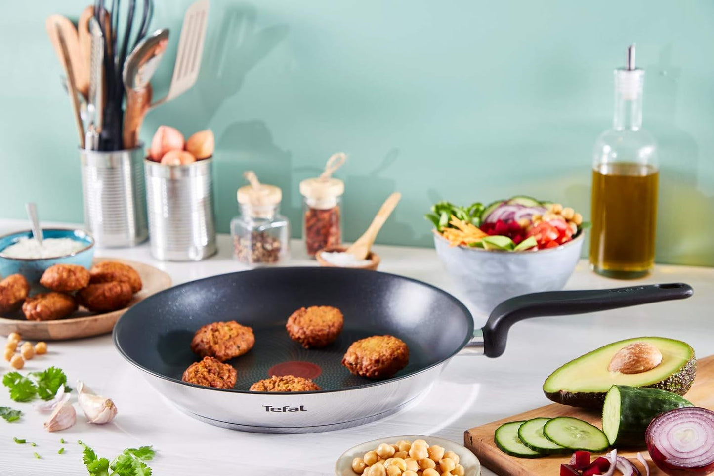 Tefal Padella principale 20 cm, acciaio inox Con rivestimento antiaderente Naty Shop Pentole e Padelle