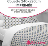 Copripiumino Blanrève Stampato o tinta unita, Temperato, Per letto matrimoniale, Di facile manutenzione, 240 X 220 Cm, Grigio, Bianco Trapunte e Trapunte Naty Shop