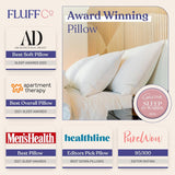 Fluffco Cuscino alternativo in piuma Cuscino standard per dormire Cuscino matrimoniale Cuscino per letto Cuscino per chi dorme sul fianco Cuscino rinfrescante Cuscino per hotel Cuscino per il collo Cuscino da viaggio (Standard Firm) Cuscini standard Naty Shop
