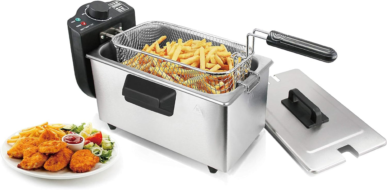 Friggitrice Emerio 3.0L con tecnologia Cold Zone, 2000 W Elettrodomestici Naty Shop