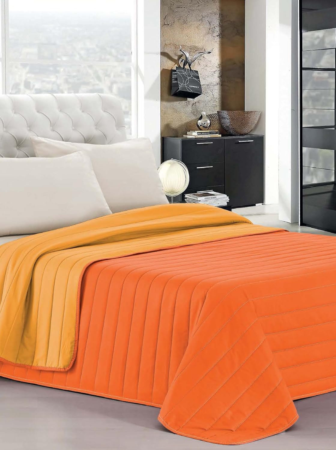 Biancheria da letto italiana Estivo letto singolo, lino, Acqua, 170 X 270 Cm