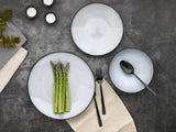 CreaTable, 23964, Serie Malmö, set da 18 pezzi per 6 persone, set da banco a parete, macchine per la pulizia e microonde, produzione di qualità