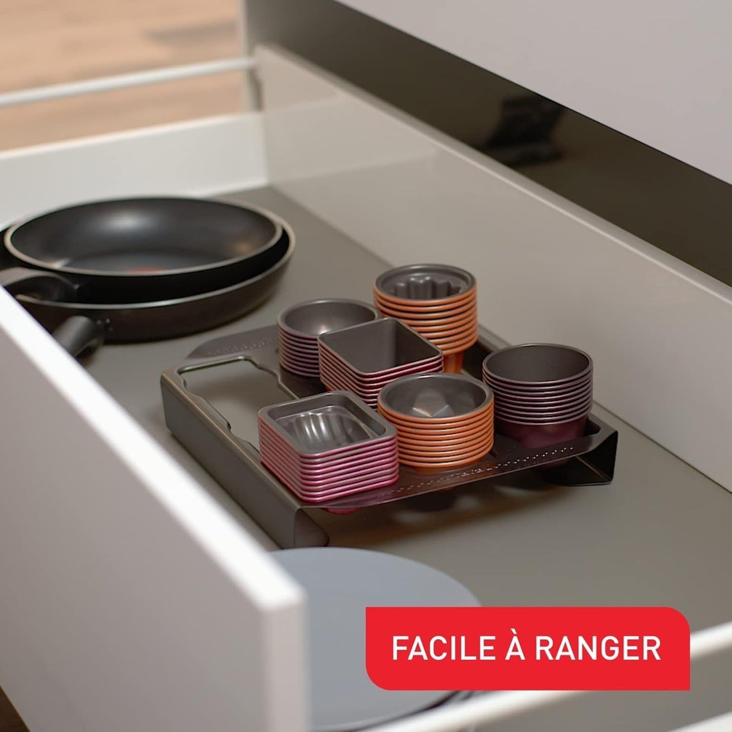 Tefal Creabake J3089304 3 Stück Brioche-Backform Antihaft-Beschichtung, Leicht Entnehmbar, Stapelbar, Einfache Austellung, Backform Stampi e teglie Naty Shop