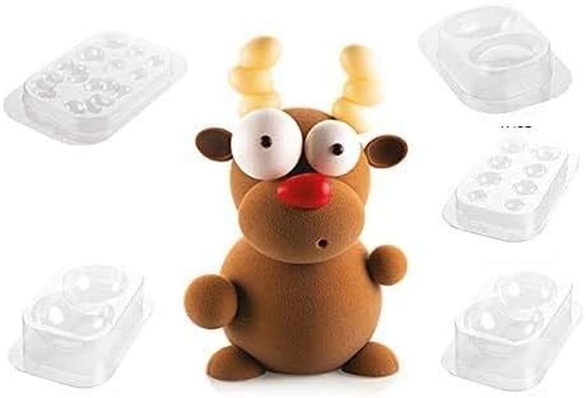 SILIKOMART Kit Rudolf Formen per Cioccolato, Natale, 5 pezzi Kitchen Naty Shop