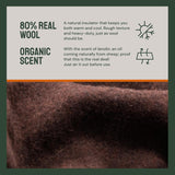 Coperta da campeggio Woolly Mammoth Woolen Co., extra large, lana merino, L'attrezzatura esterna perfetta per bushcraft, campeggio, trekking, escursionismo, sopravvivenza o coperta da cabina. Marrone, 168 X 228 Letti e coperte Woolly Mammoth Woolen Company