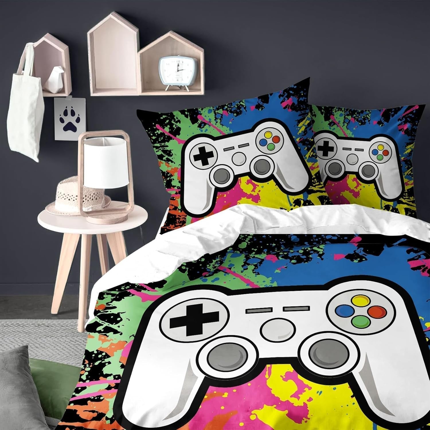 Biancheria letto per ragazzi, vari modelli Biancheria letto - bambini Naty Shop Videogiochi 200X200 cm + 80X80 cm