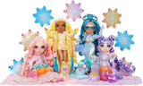 Rainbow High Winter Wonderland - Sunny (Giallo) - Bambola alla moda con pupazzo di neve gonfiabile con acqua magica nascosta da 28 cm con set pupazzo di neve, adatta per bambini e collezionisti di 4-12 anni