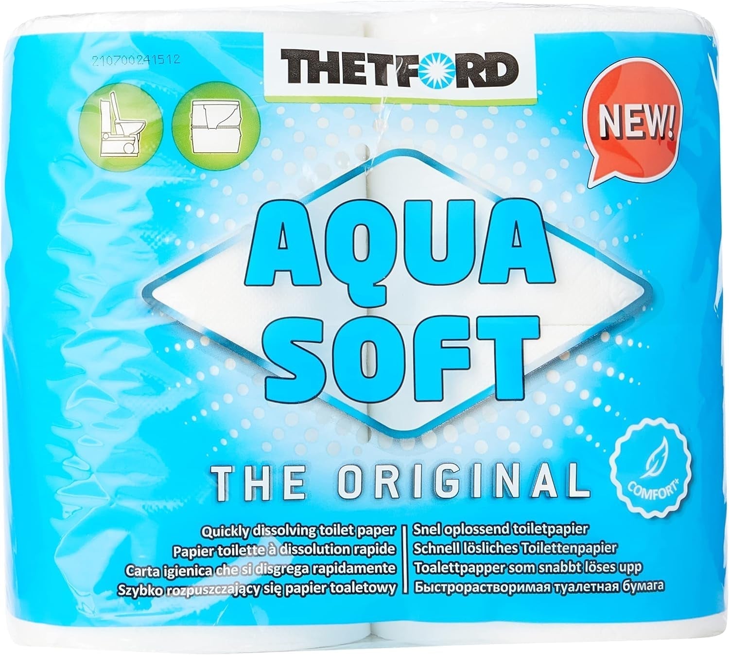 Carta igienica Aqua Soft Carta igienica portatile 4 rotoli/bottiglie Servizi igienici da campeggio Carta igienica da campeggio all'aperto