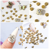 Ciondolo rotante per nail art, 20 pezzi Ciondoli per unghie rotanti Cuscinetto rotante per unghie per design per nail art Fai da te Strumenti Strumenti
