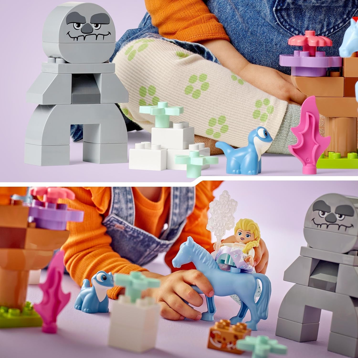 LEGO DUPLO | Disney ELSA e Bruni nella foresta incantata, Ice Queen 4 personaggi giocattolo per bambini di 2 anni, regalo prescolare per ragazze e ragazzi 2+ anni, basato su Frozen 2 10418 Set da costruzione Beuche den LEGO-Store