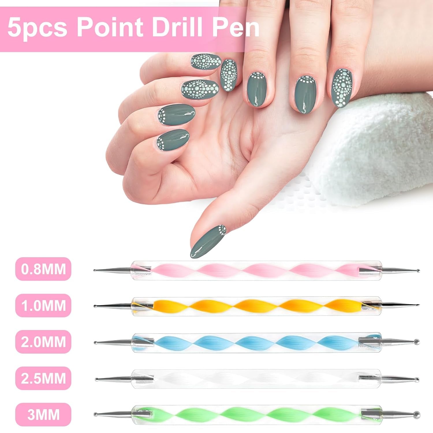 53 Blätter Nagelsticker, Set di pinsel e decorazioni per nail art, 15 pinsel, 5 penne a pois, Strasssteine, Blattgold Für Nagelkunst, Nagel Pailletten, Nagelkunstwerkzeuge e Dekorationssets