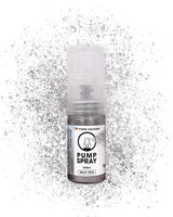 Spray alimentare glitter commestibile NEW SILVER SHIMMERING 5G pompa con polvere metallica per la decorazione rapida ed efficace di torte, creme, gelatine, praline, cioccolato e decorazioni di zucchero