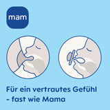 Ciucci originali MAM, confezione da 2, ciucci per bambini adatti ai denti, realizzati con materiali sostenibili e biorigenerabili, tettarelle in silicone MAM SkinSoft, con scatola per ciuccio, 6-16 mesi, lupo/coniglio