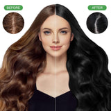 Shampoo istantaneo per capelli neri, Shampoo per tinture naturali per capelli, Copertura grigia al 100% - Facile e veloce, Colore semipermanente per capelli neri, Shampoo per tinture per capelli per uomini e donne Tinture per capelli Naty Shop