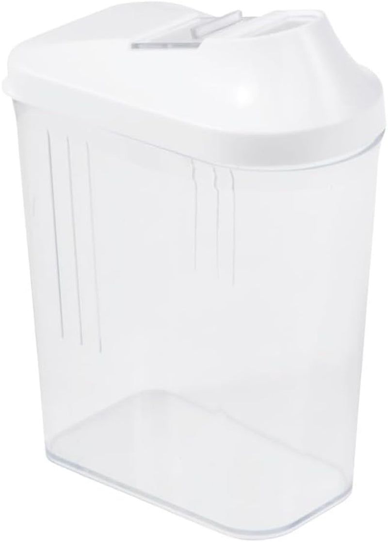 contenitore salvafreschezza per alimenti secchi, coperchio dosatore regolabile in continuo, plastica, 500 ml, 8 x 4,5 x 15 cm, Paola, bianco Contenitori per alimenti Naty Shop