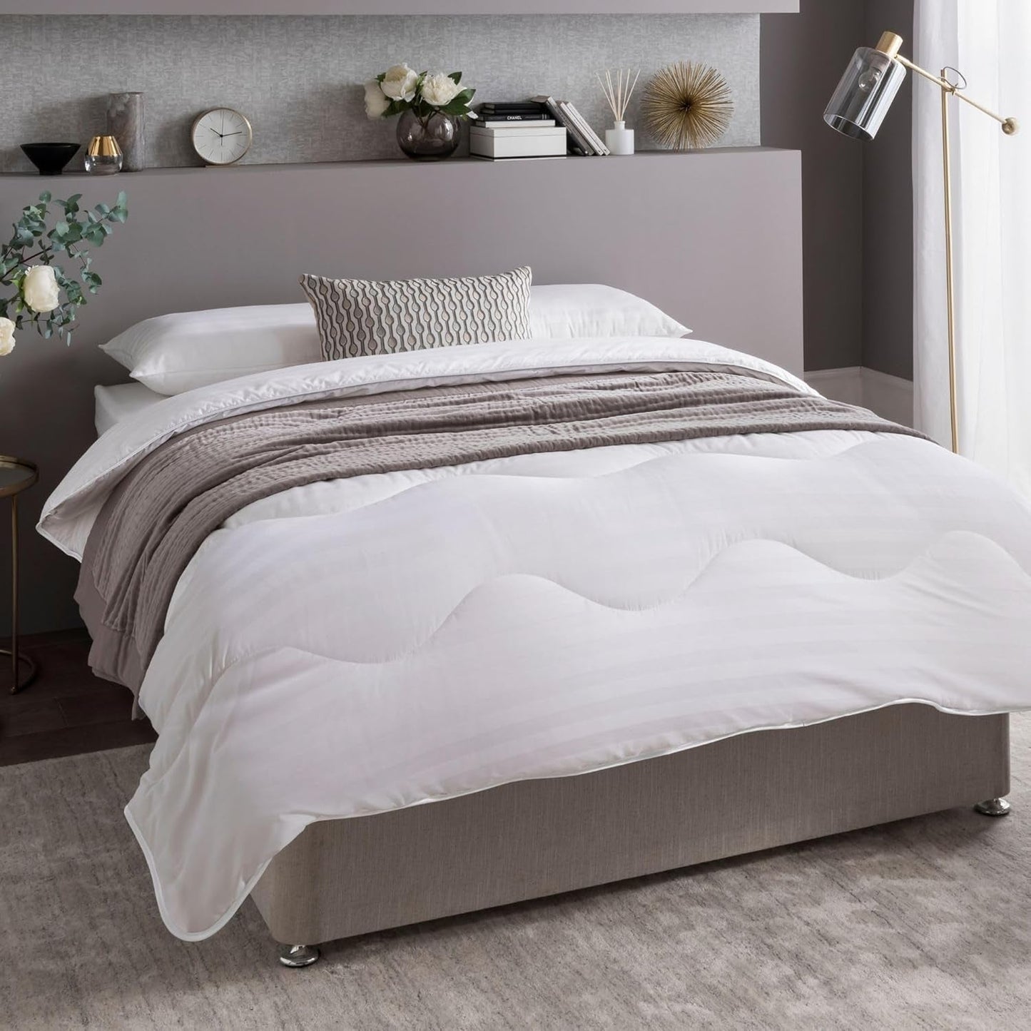 Piumino in seta Boutique, biancheria da letto di lusso, lavabile in lavatrice (13,5 Tog, matrimoniale) Naty Shop Piumini e trapunte