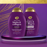 OGX Biotin & Collagen Shampoo (385 Ml), Shampoo rinforzante per capelli fini e sottili OGX Doccia e bagno