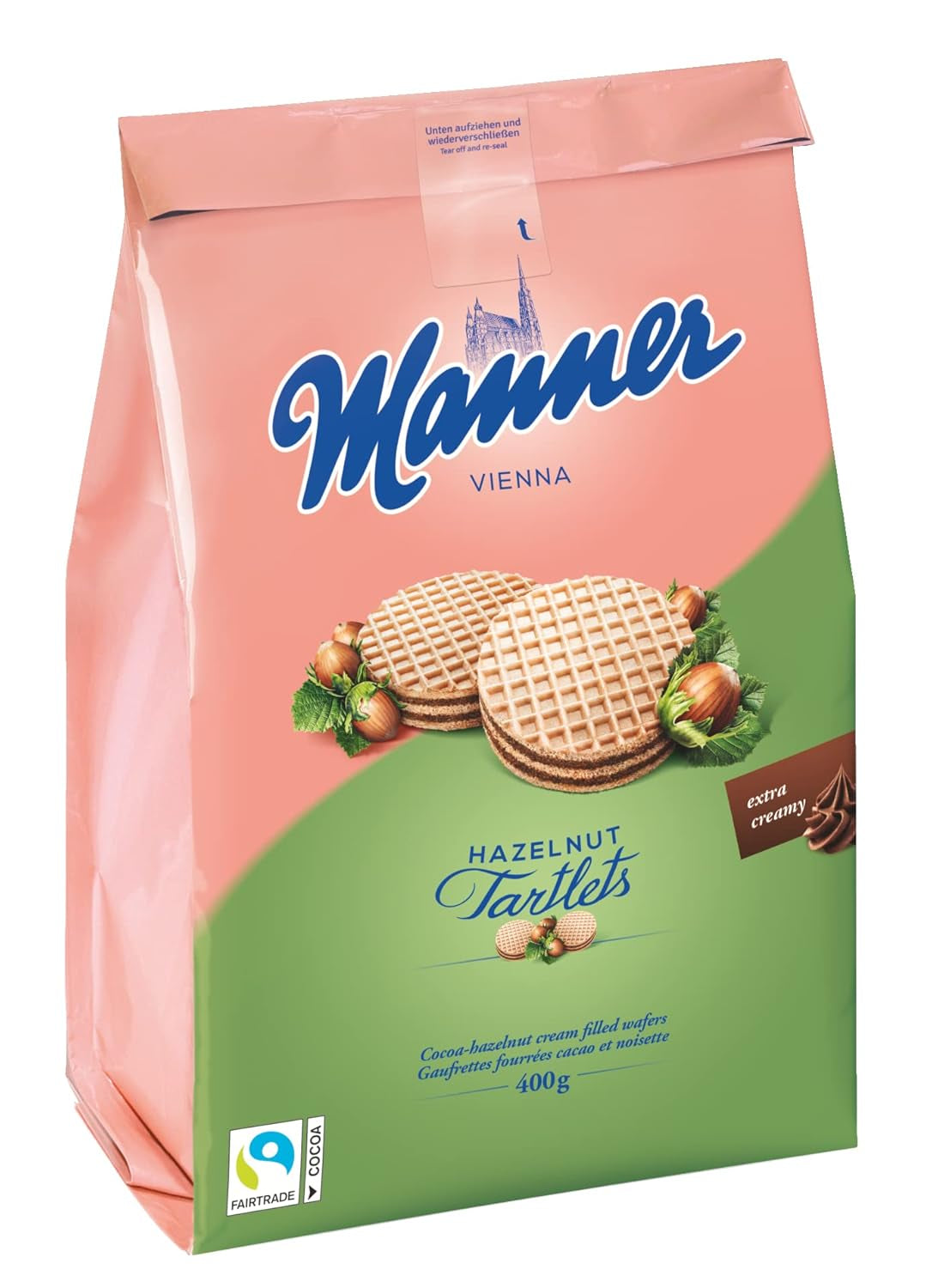 Tarte Man | Biscotti Croccanti Con Crema Di Nocciole | 1 confezione (400 g)