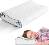 BedStory Cuscino in Memory Foam, Cuscino di Supporto per Collo Regolabile in Altezza, Cuscino ergonomico, Cuscino per chi dorme sul fianco per chi dorme sulla schiena e sullo stomaco (60x36x12/10 cm)