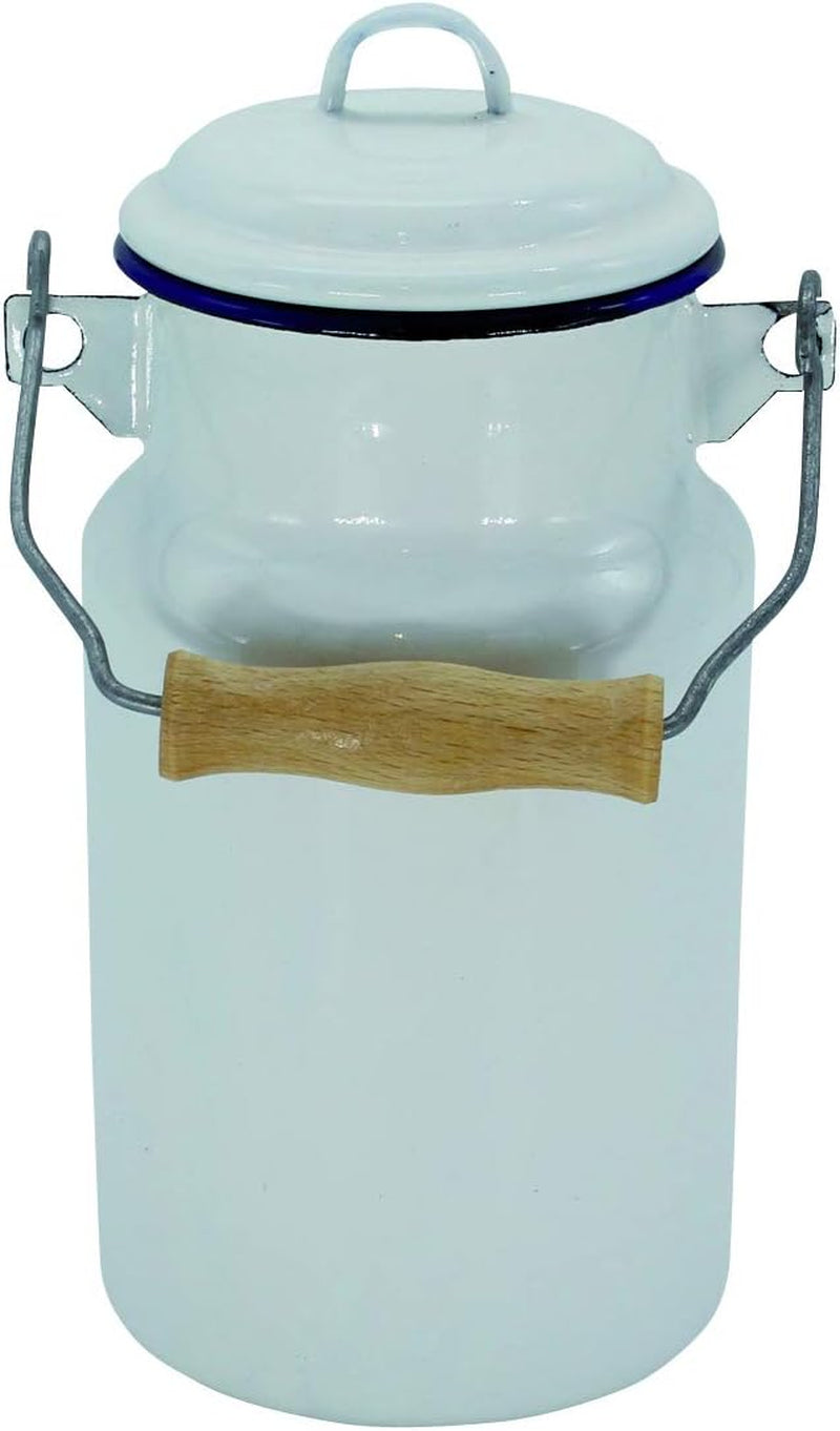 Lattina per latte smaltata Krüger "SYLT" con coperchio