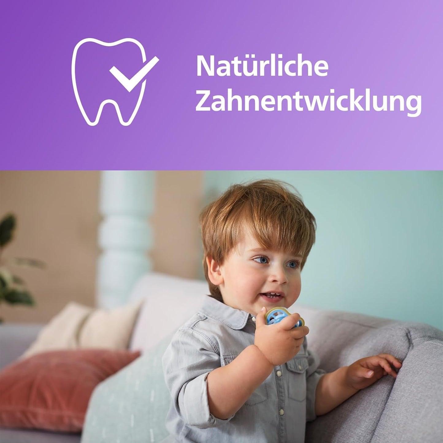 Succhietti Philips AVENT ultra air - Succhietti leggeri e traspiranti per bambini da 0 a 6 mesi, senza BPA, con custodia per il trasporto come sterilizzatore, confezione da 2, modello SCF085/24