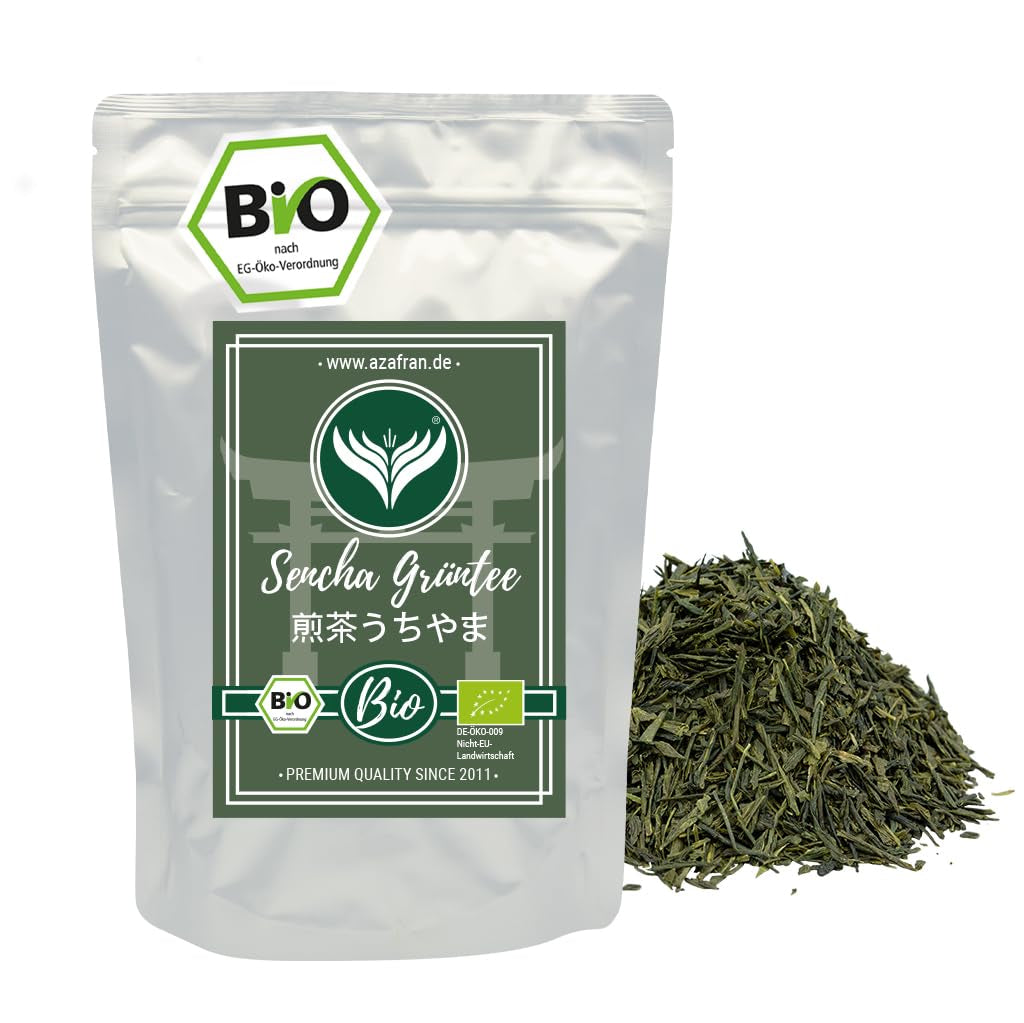 Tè verde Azafran - Tè verde Sencha biologico tagliato sfuso - Uchiyama originale dal Giappone 250 g