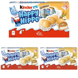 Kinder Happy Hippo Hazelnut - Specialità Wafer Croccanti con Crema di Latte e Nocciole - Dolci di Carnevale e Martedì Grasso - 1 confezione contenente 5 barrette individuali da 20,7g ciascuna