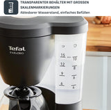 Macchina per caffè espresso con filtro Tefal Includeo, macchina per caffè espresso estremamente facile da usare, adatta per destrimani e mancini, apertura automatica del coperchio, 1,25 L, da 10 a 15 tazze, CM533811