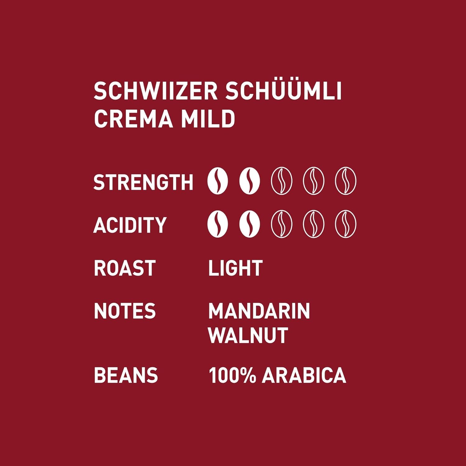 Schwiizer Schüümli Crema Mild, chicchi di caffè 100% Arabica fini, armoniosi e delicati, ideale per macchine espresso automatiche, forza 2/5, tostatura chiara, Rainforest Alliance, 1kg