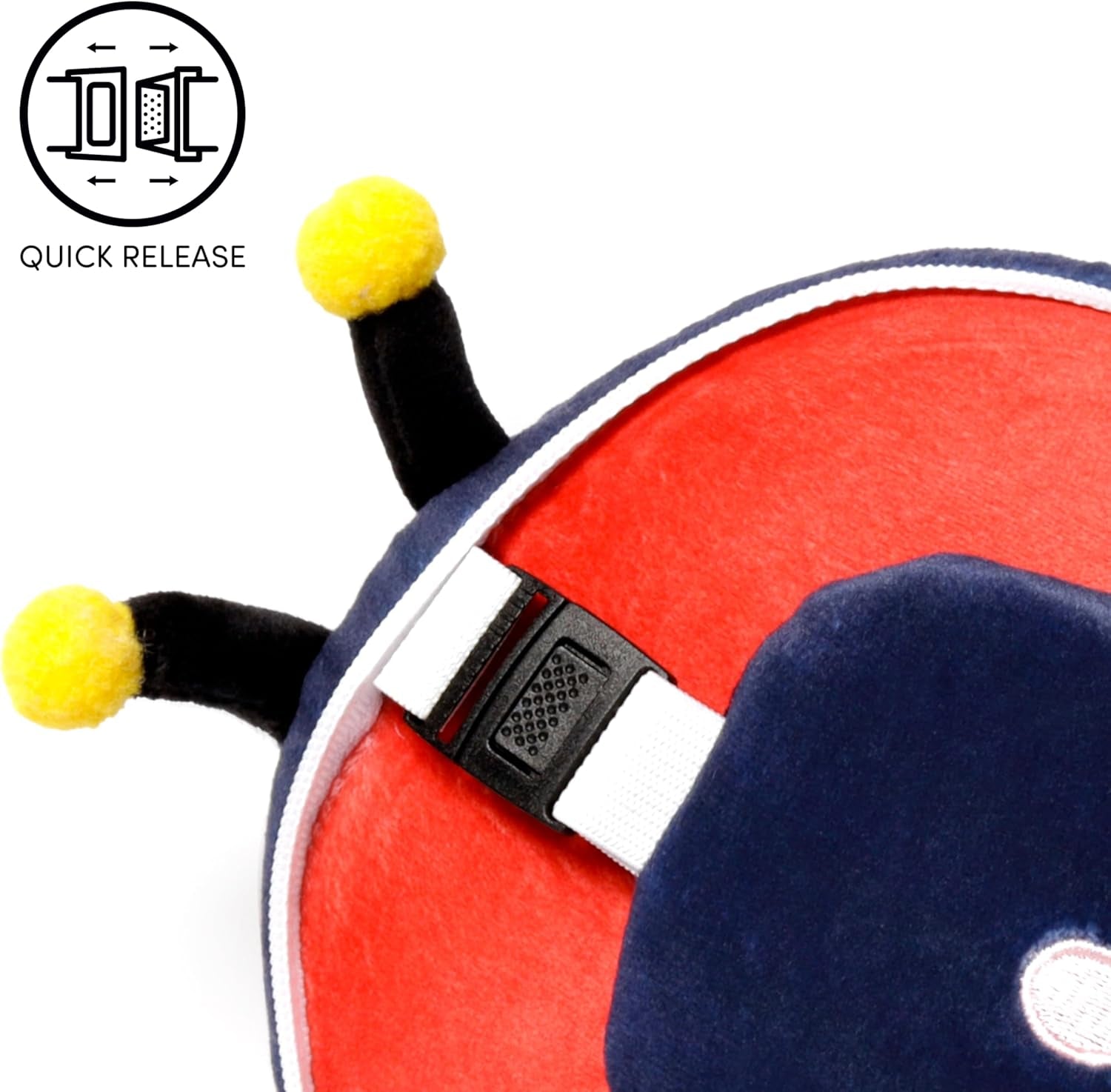 Puckator Relaxeazzz Cuscino da Viaggio con Maschera da Coccinella - Animali Morbidi, Multicolor, 1 Unità (Set da 1) Naty Shop Cuscini da Viaggio
