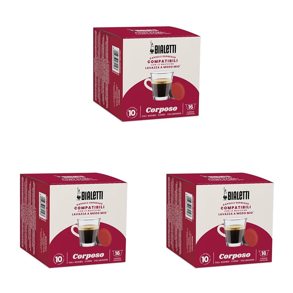 -Kaffee Lavazza®-compatibili Kapseln – Corposo – 16 Kapseln (Packung mit 3)