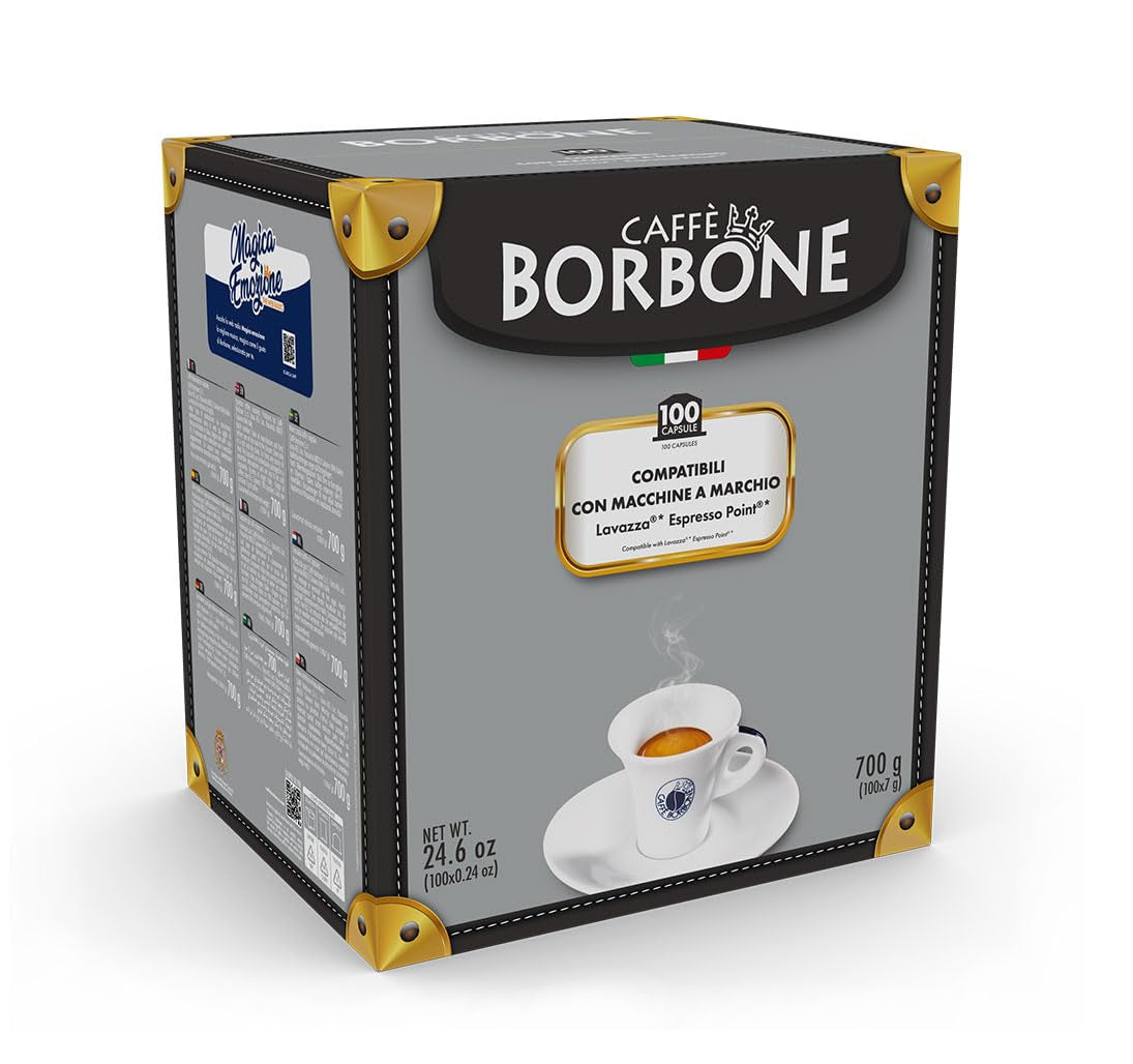 Caffè Borbone Blue Kaffeemischung - 100 Kapseln - Compatibile con Kaffeemaschinen der Marke Lavazza®* Espresso Point®*