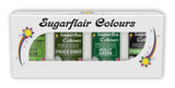 Sugarflair Pasta Colorante Alimentare, Verde, Set da 4, Colorante Alimentare per Pasta, Fondente, Marzapane, Pasta di Zucchero, Crema al Burro e Altro: Verde Ilex, Verde Primavera, Verde Abete, Verde Festa - Set di 4
