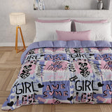 PETTI Artigiani Italiani - Trapunta invernale, Trapunta invernale, Trapunta semplice, Double face, Stampa monocolore e digitale, Microfibra anallergica 100%, Made in Italy Trapunte e piumini Naty Shop Girlcool 160 X 190 Cm