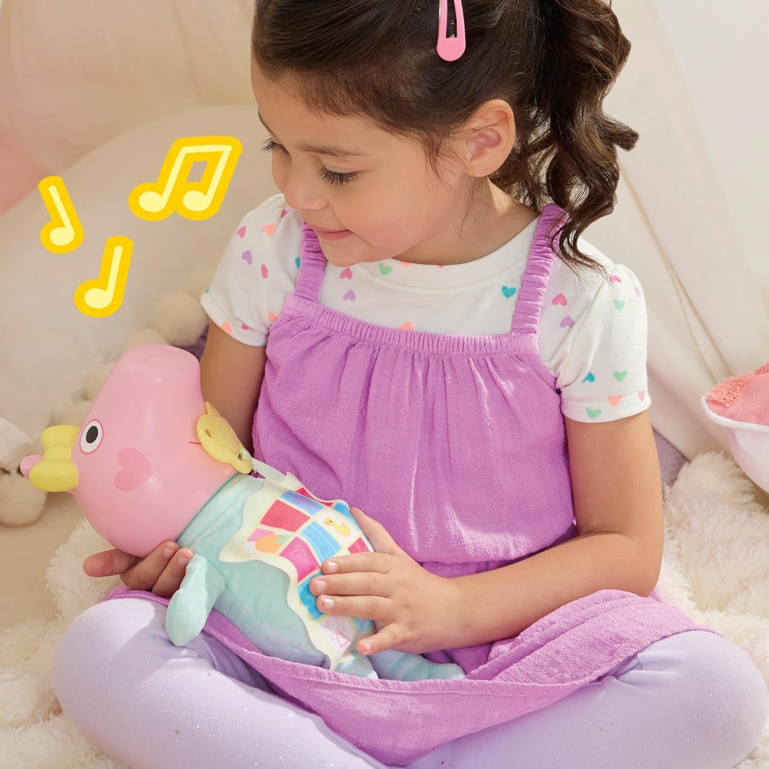 Peppa Pig bambola interattiva Evie da 28 cm con 20 suoni e molte funzioni, set di giocattoli per bambini dai 3 anni in su