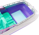 Barbie HHG60 - Barca a Motore Sirena con 2 Bambole (Bionda/Bruna) e Accessori Vari, Giocattolo per Bambini dai 3 Anni in su