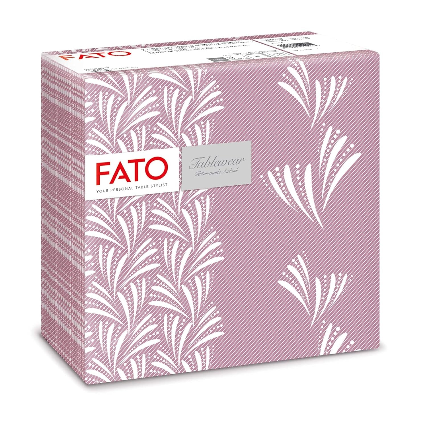 Fato - Tovaglioli carta dry, airlaid, effetto tessuto, confezione da 50 tovaglioli, 40X40 piegati in 4 formati, Decoro Tropicana