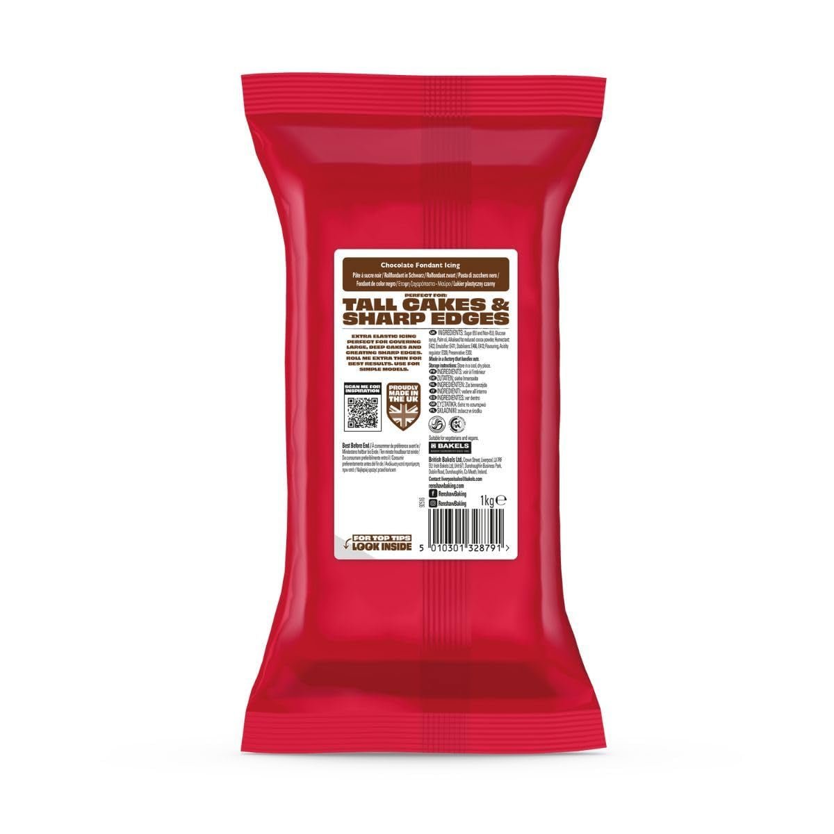 Extra Fondant Chocolate Brown 1kg - Fondente extra elastico al gusto vaniglia, perfetto per ricoprire torte - Chocolate brown - 1 kg Pasta di zucchero Naty Shop