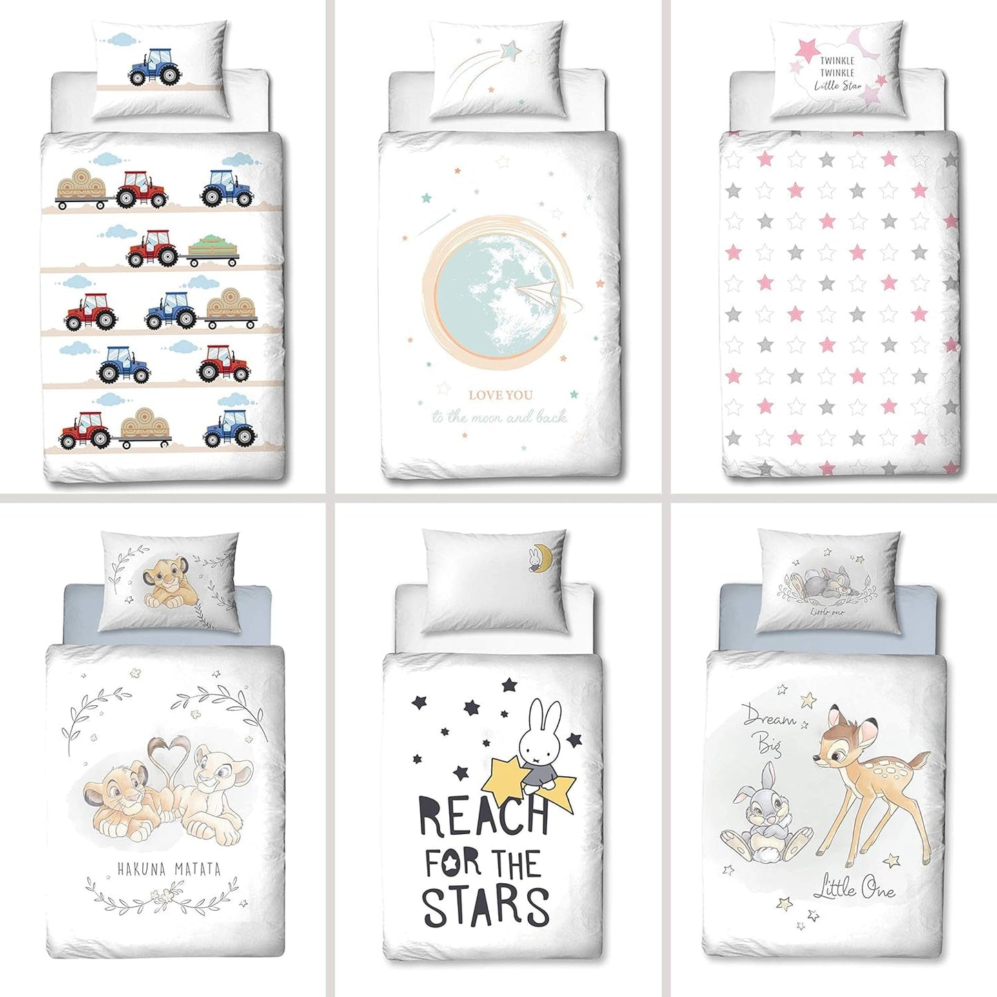 Biancheria da letto per bambini, coniglietto e stelle, cotone Biancheria da letto - bambini Naty Shop