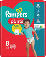 Pannolini Pampers Baby-Dry, taglia 8, 22 unità, 19 kg+