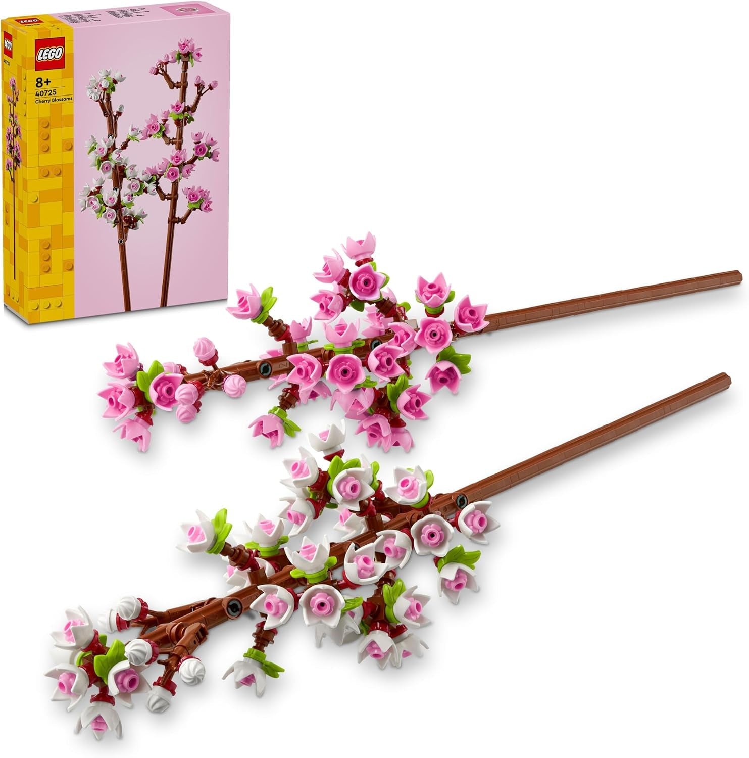 LEGO Botanicals Fiori di ciliegio - Fiori artificiali da costruire - Decorazioni da scrivania per bambini - Bouquet di fiori da esporre - Regalo per donne e uomini a partire da 8 anni - Collezione Botanica 40725 Set di costruzione Besuche den LEGO-Store Fiori di ciliegio