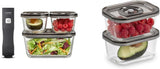 Set Caso Vacu OneTouch Eco, macchina per sottovuoto manuale, inclusi 3 contenitori sottovuoto in vetro e VacuBoxx Eco-Duo S - contenitore salvafreschezza sottovuoto / 2 contenitori da 500 ml ciascuno Scatole per la conservazione degli alimenti Naty Shop Titolo predefinito