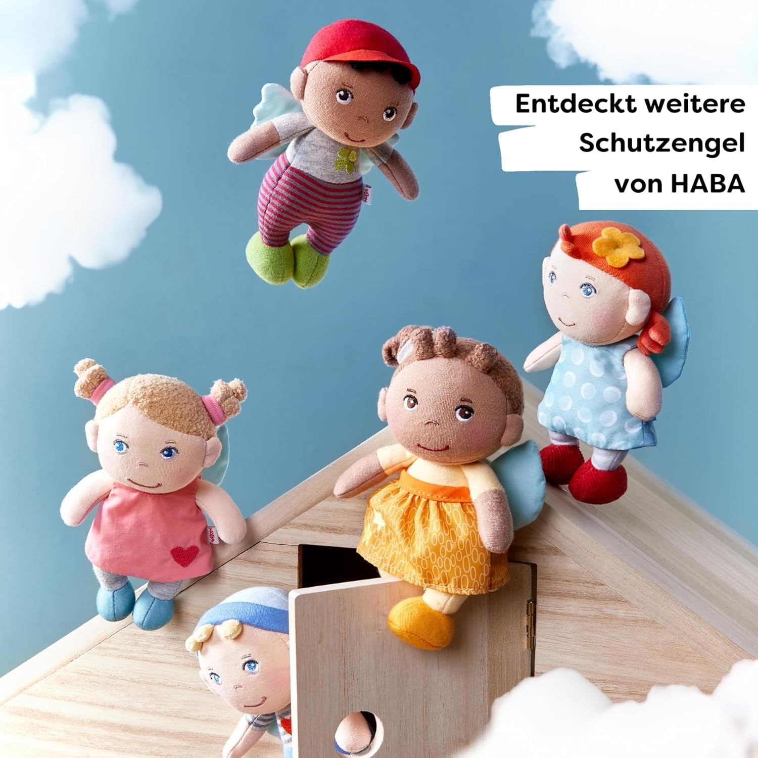 HABA Guardian Angel Mats - Bambola in peluche in tessuto (15 cm), regalo di benvenuto ideale per neonati e bambini piccoli - lavabile a 30°C - 2011869001 Bambole Naty Shop